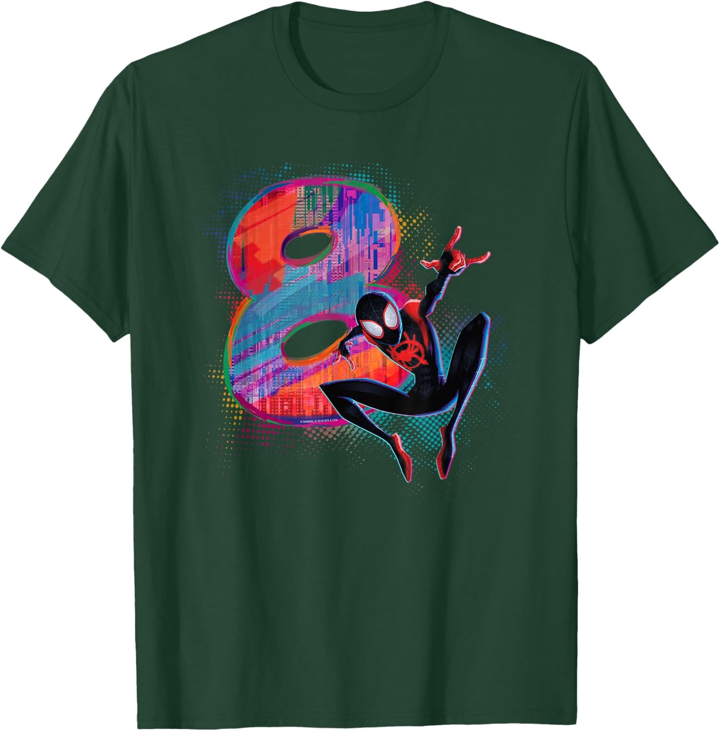 Marvel Spider-Man Miles Morales 8th Birthday Graphic Small T-Shirt - T-Shirt | Forest