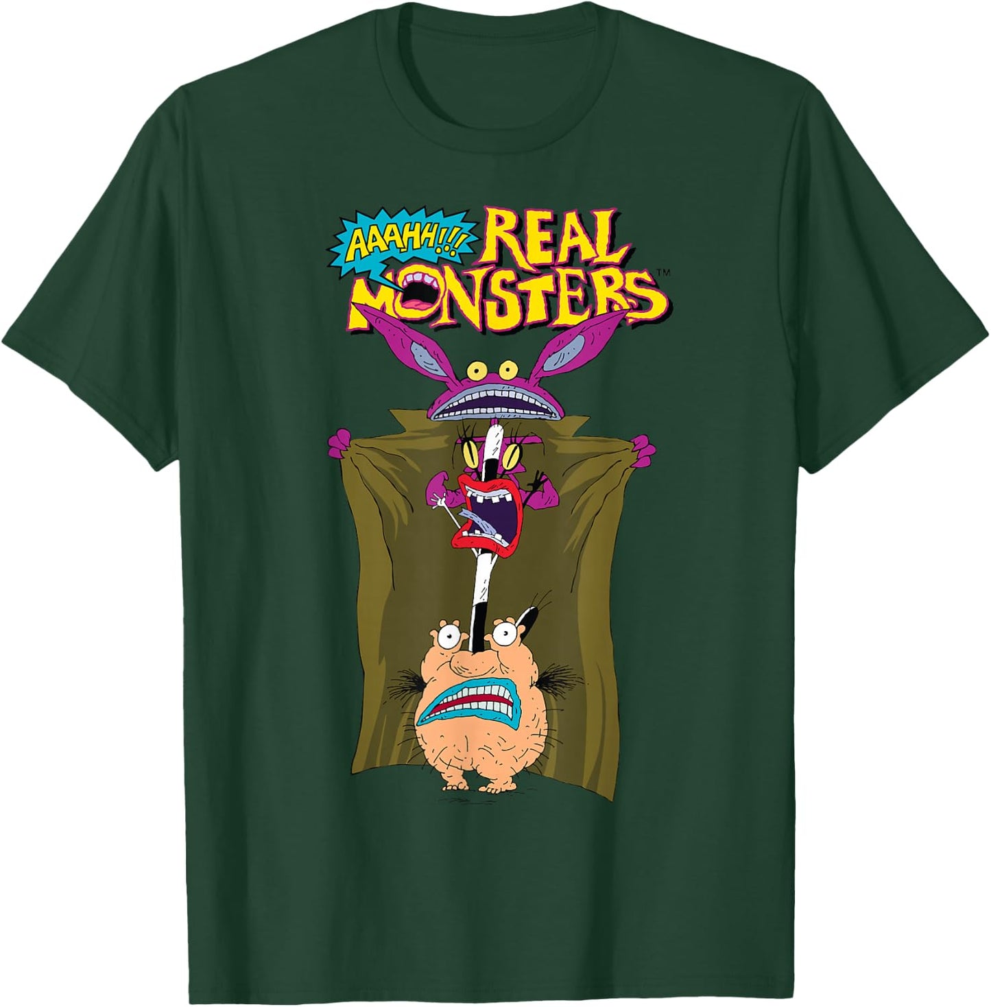 Nickelodeon AAAHH Real Monsters Trench Coat Disguise T-Shirt - T-Shirt | Forest