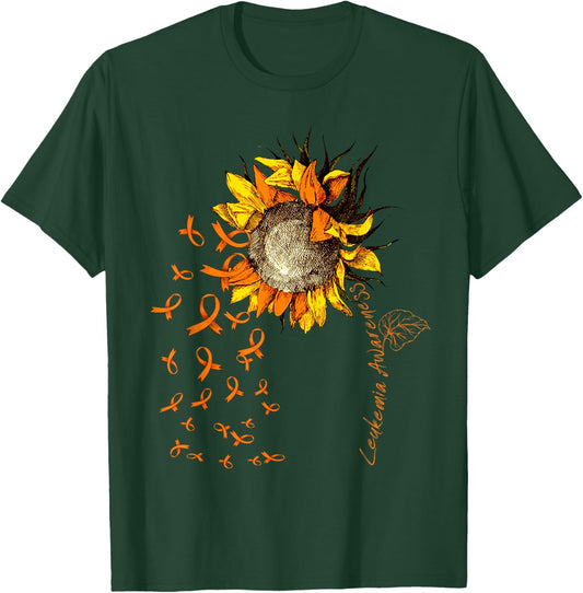 LEUKEMIA Awareness Sunflower T-Shirt - T-Shirt | Forest