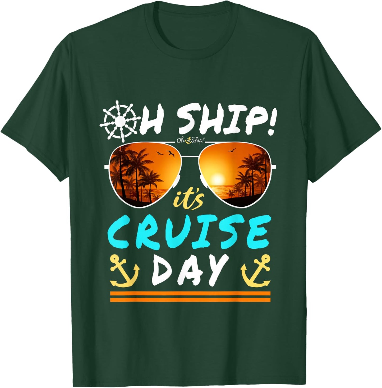 Cruise Wear It's Cruise Day Matching Group Cruise - -Adults & Kids, Black, Small, Short Sleeve T-Shirt - T-Shirt | Forest