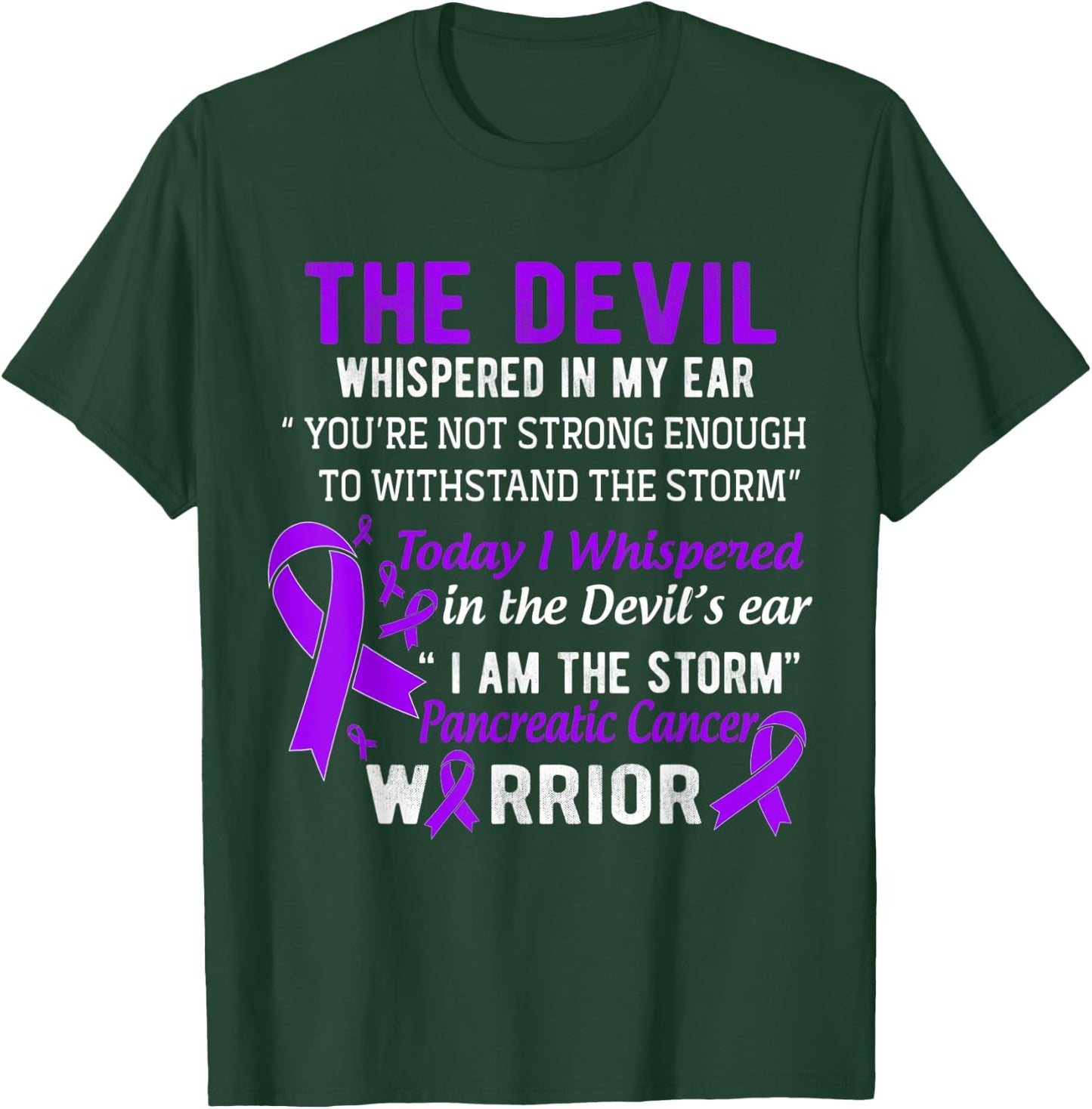 I am the Storm Pancreatic Cancer Warrior T-Shirt - T-Shirt | Forest