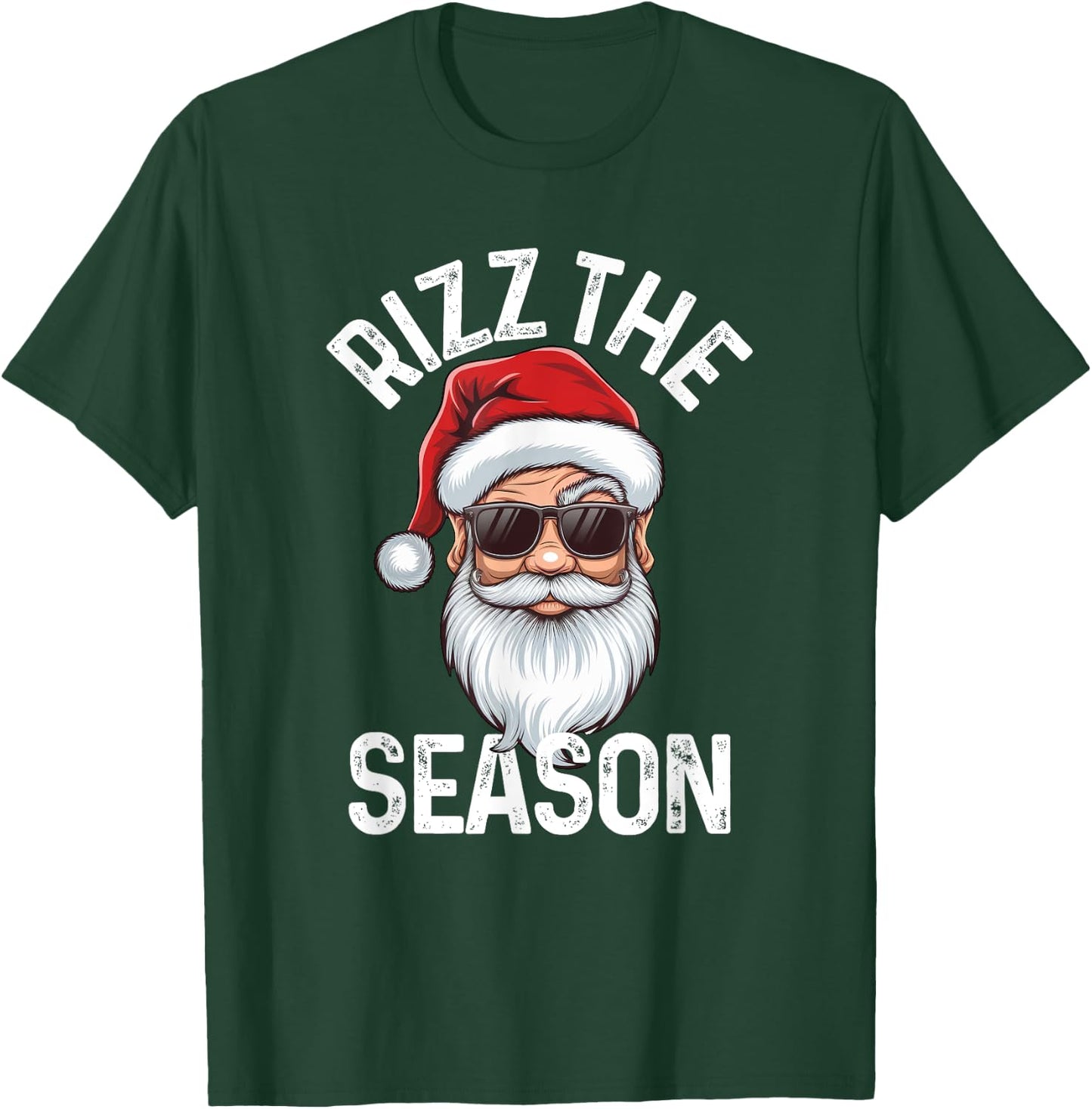 Rizz The Season Funny Sigma Rizzler Santa Claus Rizzmas Joke T-Shirt - T-Shirt | Forest
