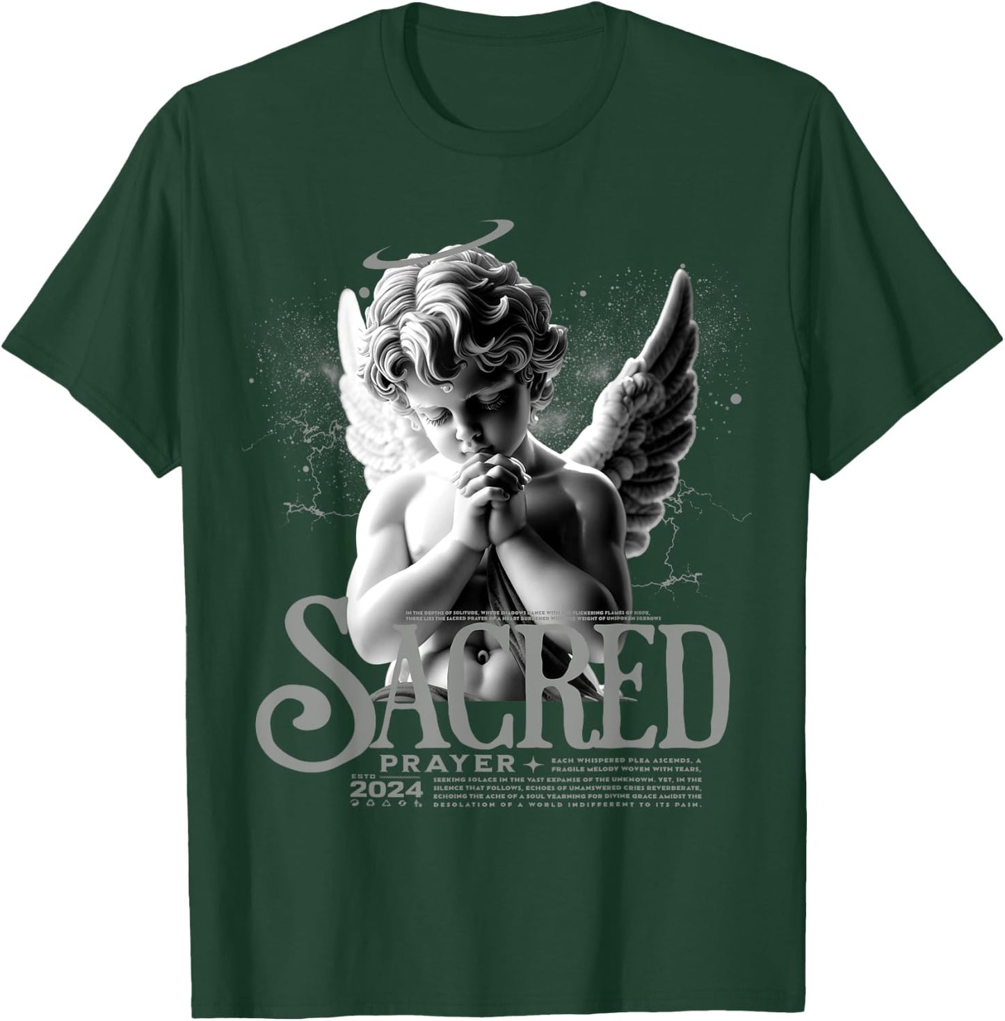 Angelus Prayer Retro Wet Cement 4s Matching Men Women T-Shirt - T-Shirt | Forest