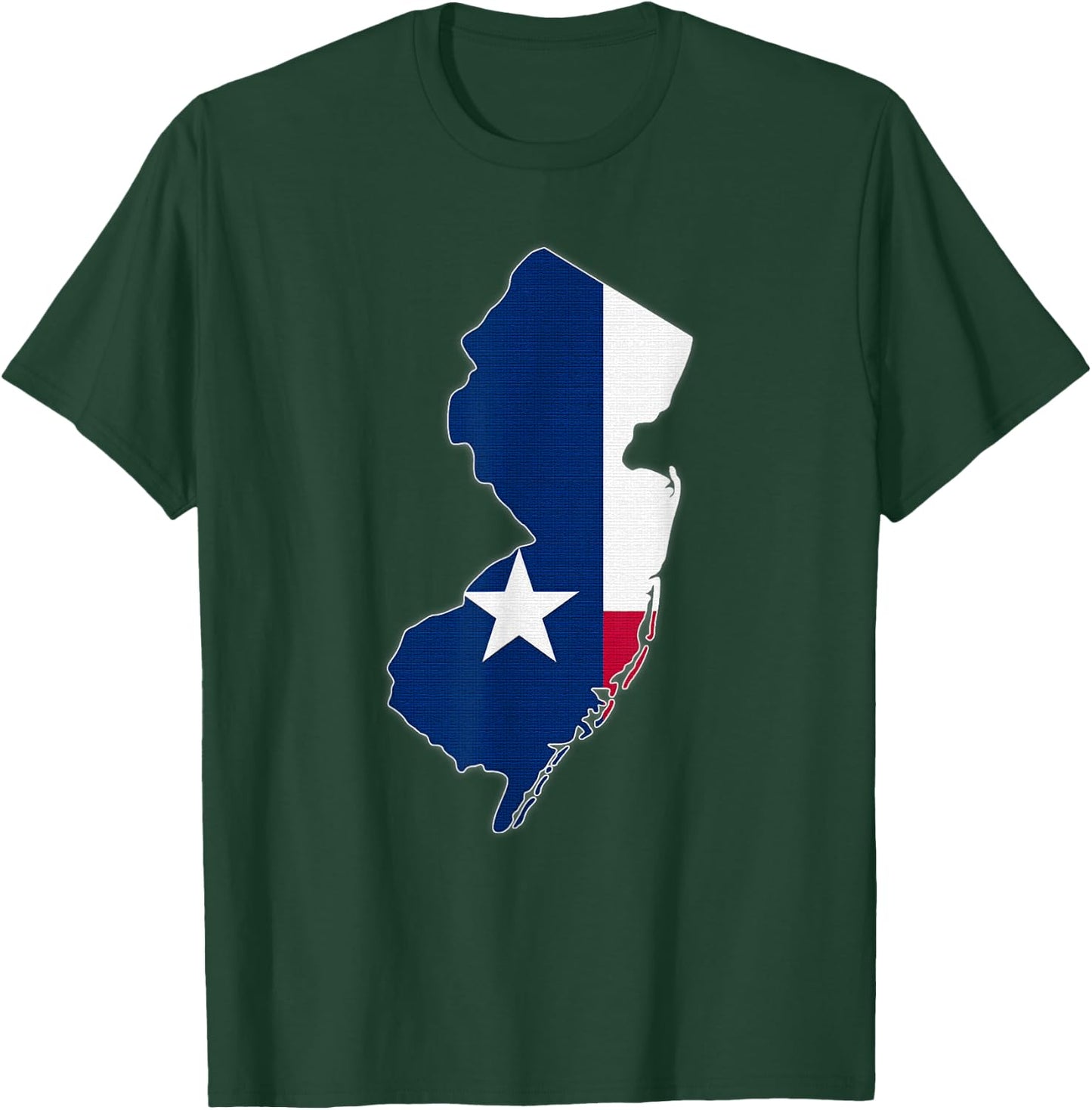 NEW JERSEY STATE MAP TEXAS TX Flag Roots Men Women Gift T-Shirt - T-Shirt | Forest