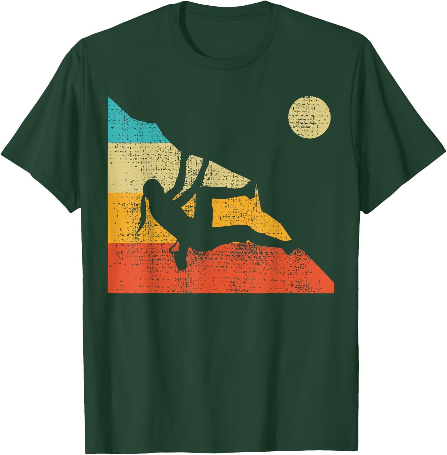 Climbing Bouldering Mountain Free Speed Girl Vintage T-Shirt - T-Shirt | Forest