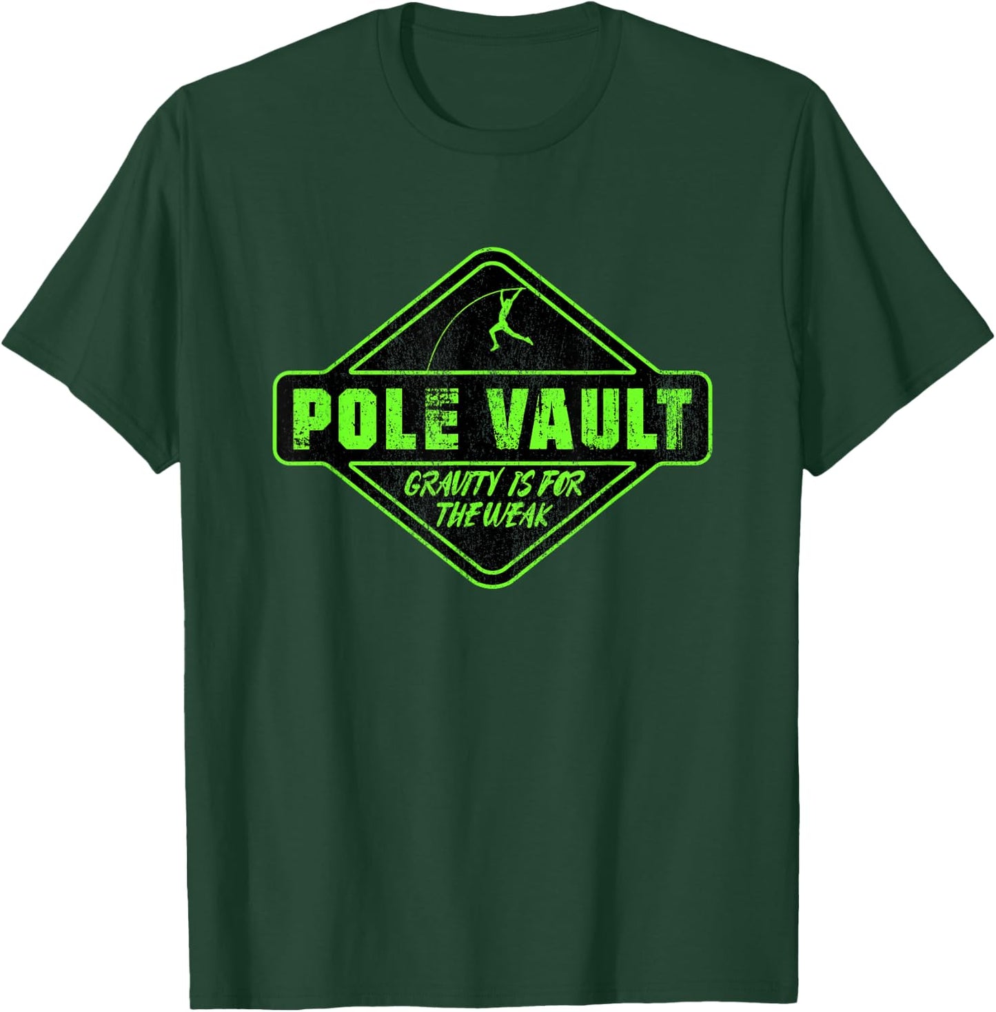 Pole Vault - Distressed Vintage Look Pole Vaulting T-Shirt - T-Shirt | Forest