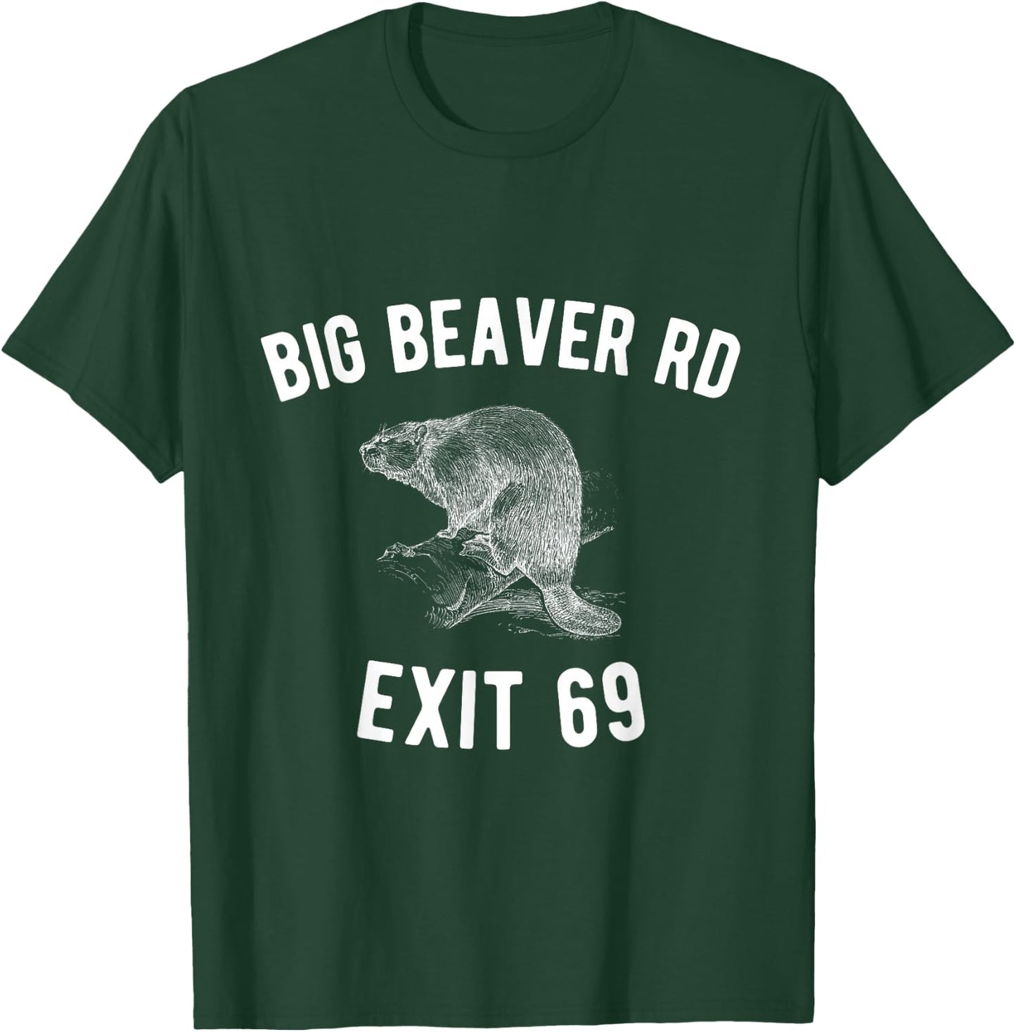 Detroit Shirt | Big Beaver Exit 69 T-Shirt - T-Shirt | Forest