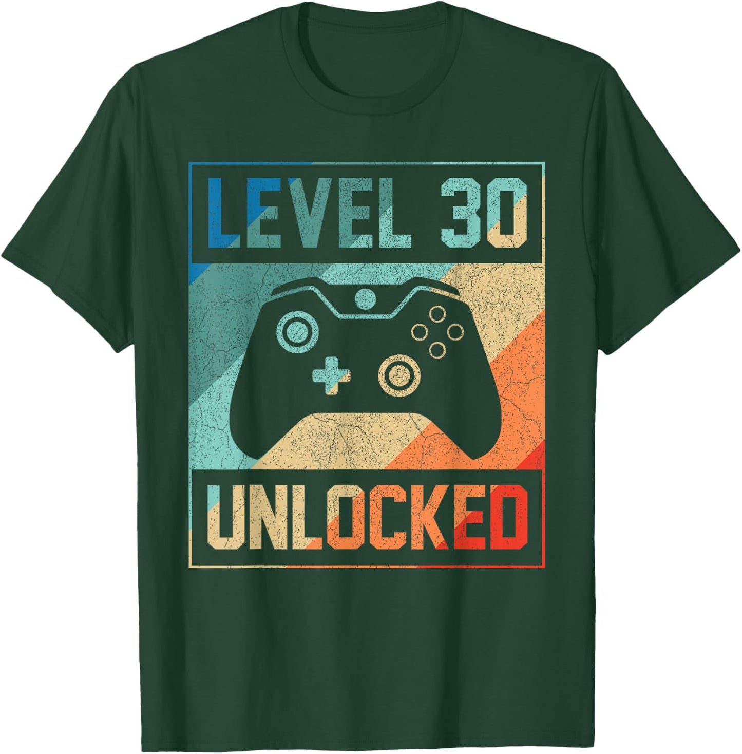 Level 30 Unlocked Video Gamer Boys 30th Birthday T-Shirt - T-Shirt | Forest