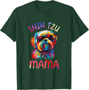 Shih Tzu Mom Mama Pop Art Shih Tzu Lovers T-Shirt - T-Shirt | Forest