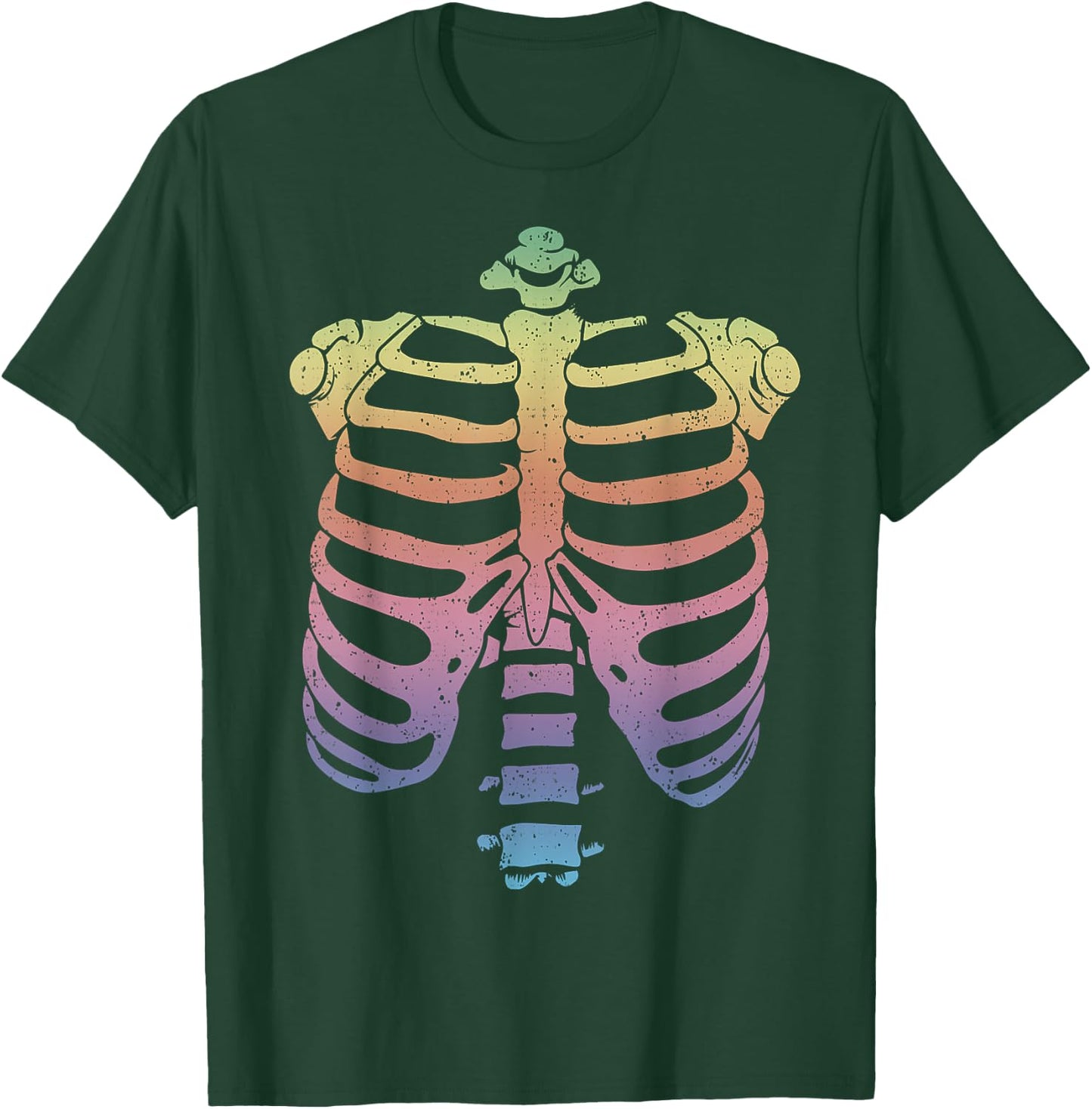 Halloween Skeleton Rib Cage Zombie Costume Shirt T-Shirt - T-Shirt | Forest