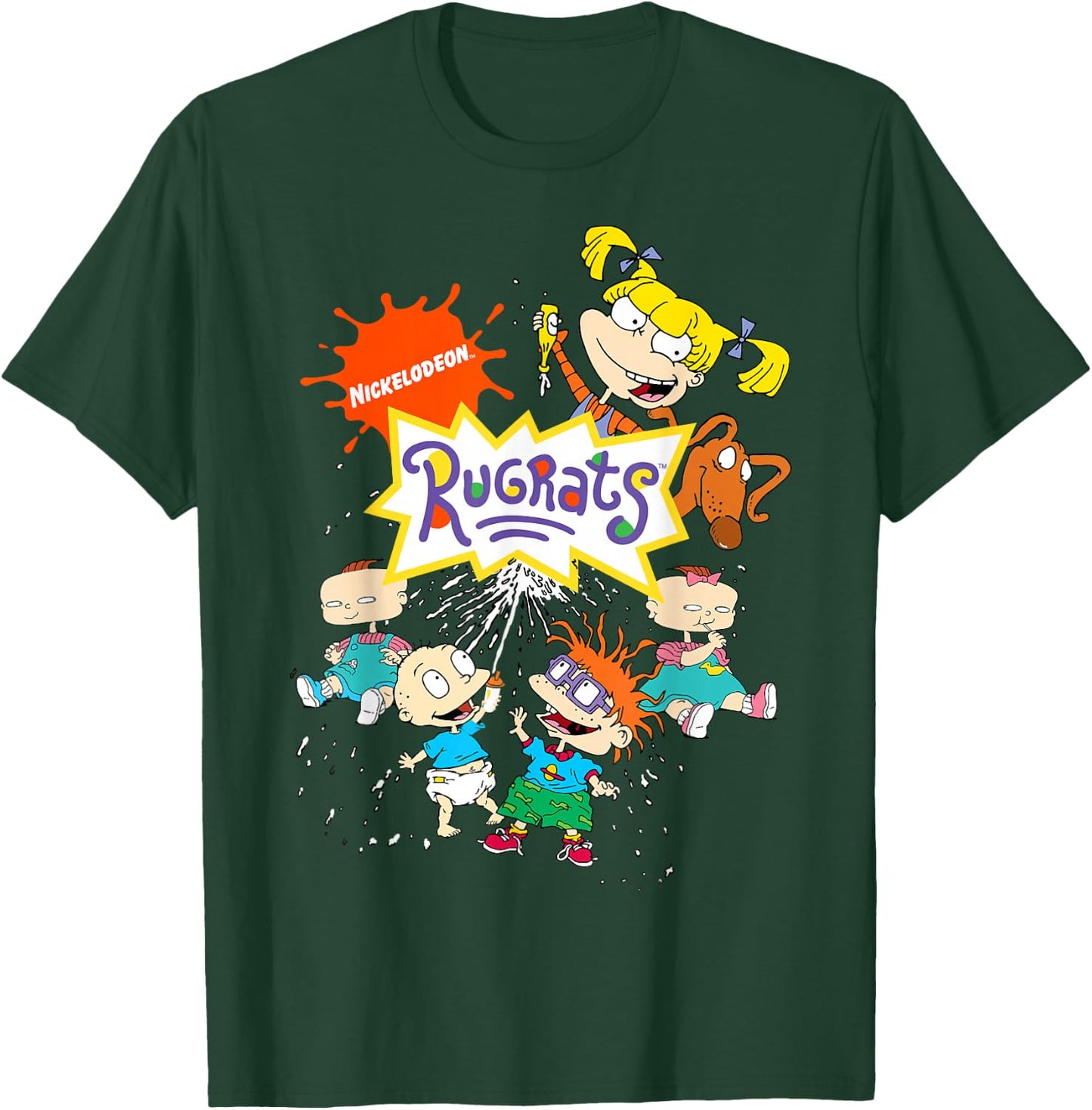 Rugrats Logo with Nick Logo and Rugrats Characters Small T-Shirt - T-Shirt | Forest