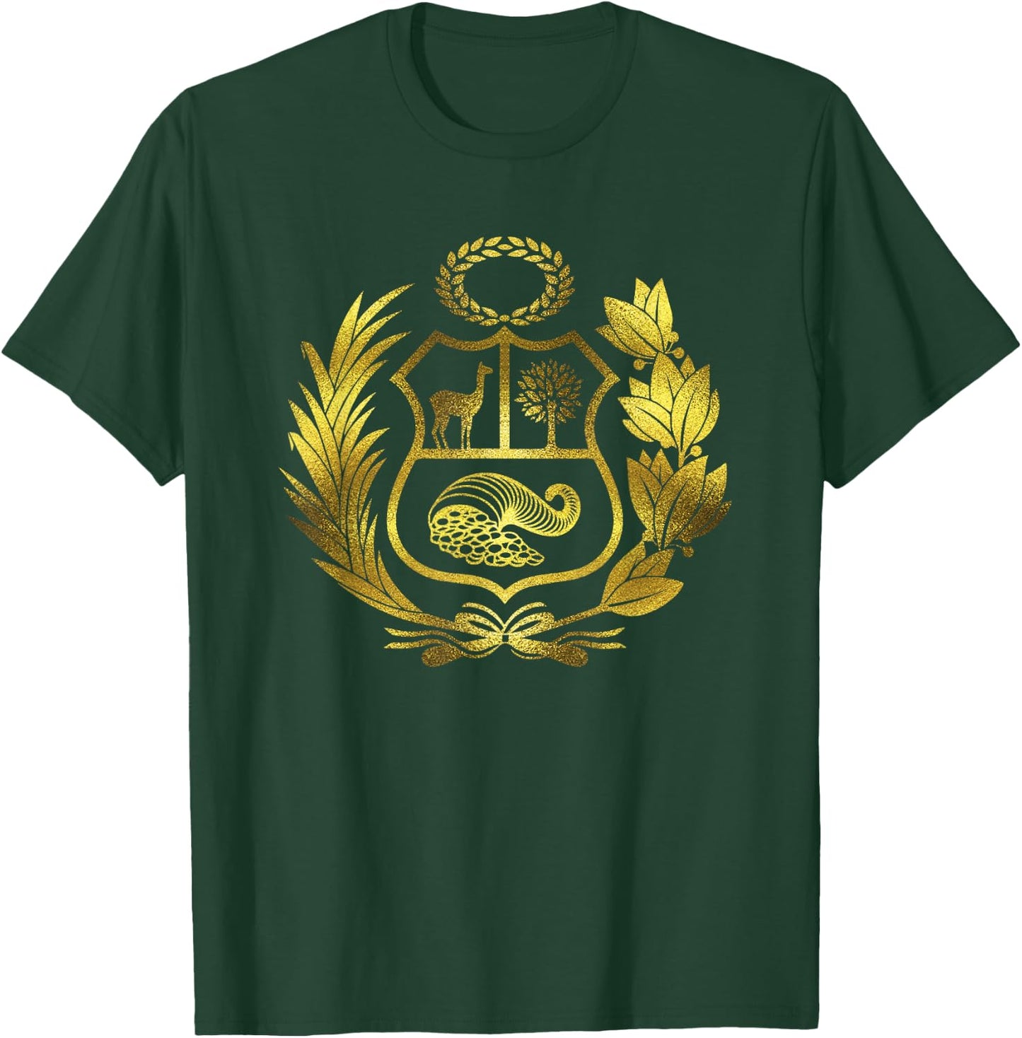Peru Shirt Peruvian Coat of Arms Shirt T-Shirt - T-Shirt | Forest