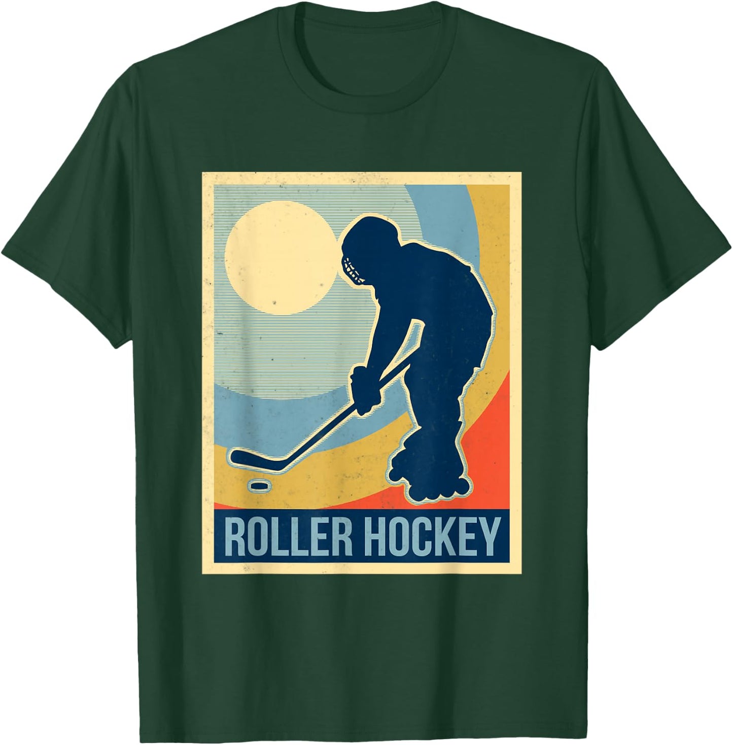 Roller hockey vintage shirt T-Shirt - T-Shirt | Forest