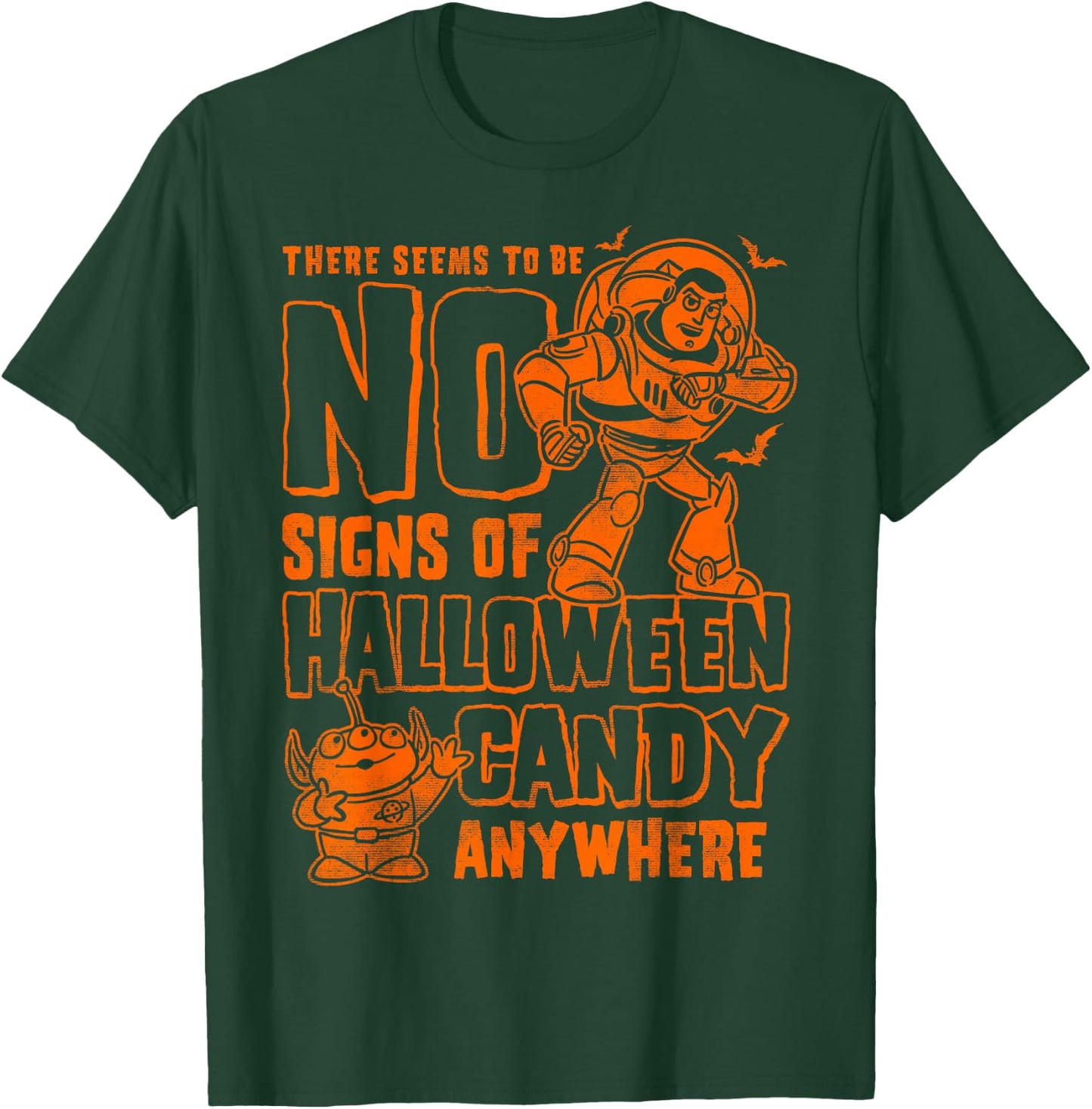 Disney Pixar Toy Story Buzz No Signs Of Halloween Candy T-Shirt - T-Shirt | Forest