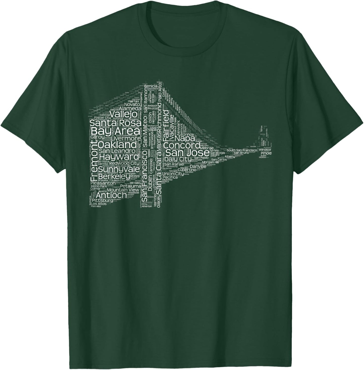 Cities of the Bay Area T-Shirt - T-Shirt | Forest