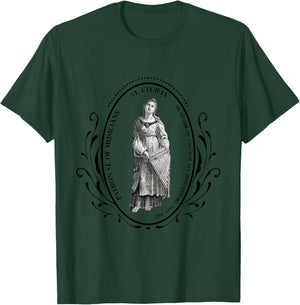 Saint Cecilia Patron Saint of Musicians Pray For Us T-Shirt - T-Shirt | Forest