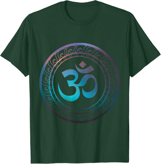 Om Ohm Aum Symbol Spiritual Yoga Gift T-Shirt - T-Shirt | Forest