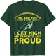 Pole Vaulter When I Get High My Parents Are Proud Shirt T-Shirt - T-Shirt | Forest