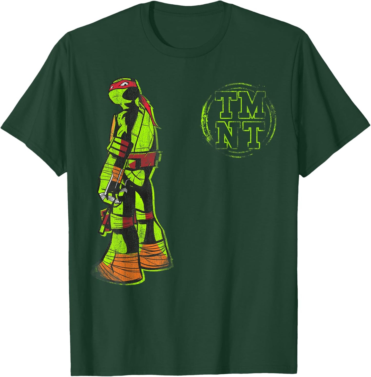 Teenage Mutant Ninja Turtles Raphael Action Stance T-Shirt - T-Shirt | Forest