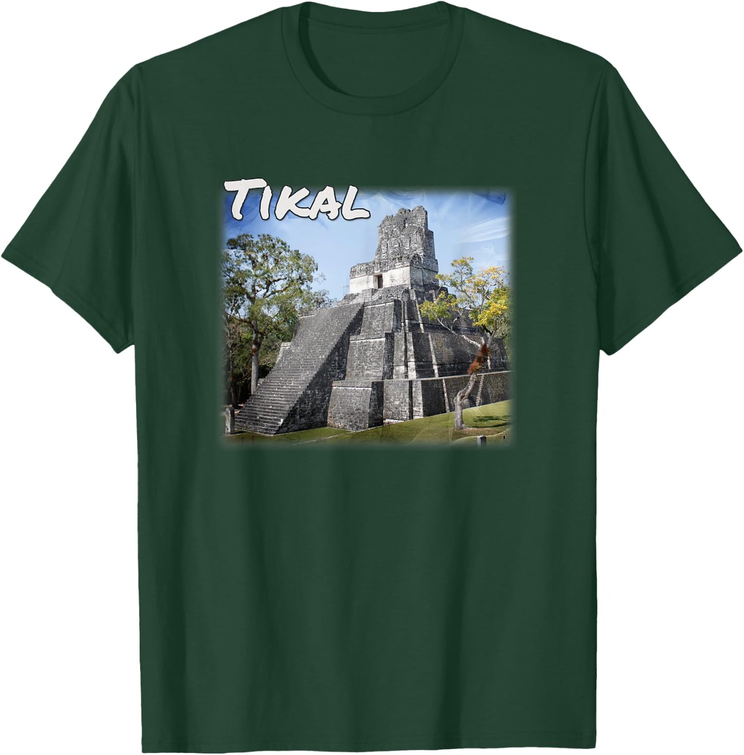 Guatemala Tikal Ruins Temple T-Shirt - T-Shirt | Forest