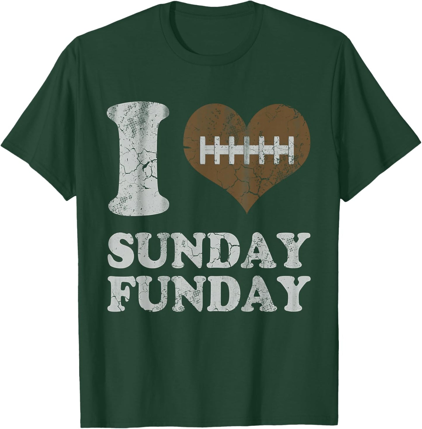 I Love Sunday Funday Football Men Women Kids T-Shirt - T-Shirt | Forest