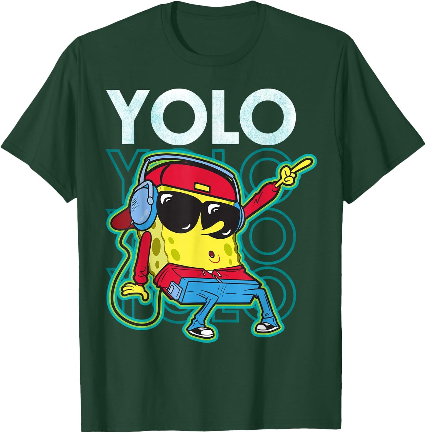 Spongebob SquarePants Yolo Cool Guy T-Shirt - T-Shirt | Forest