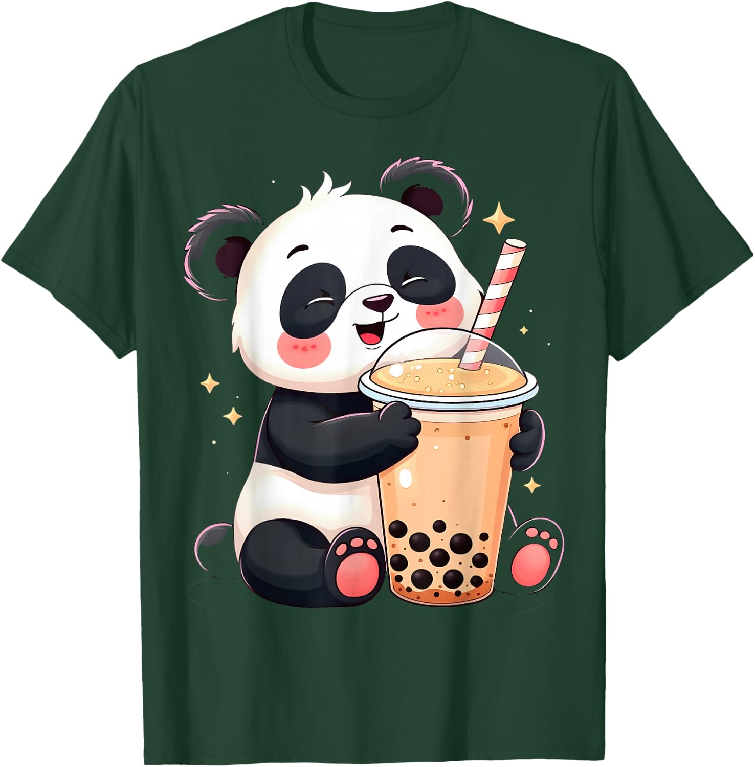 Panda Bubble Tea Lover Kawaii Boba T-Shirt - T-Shirt | Forest