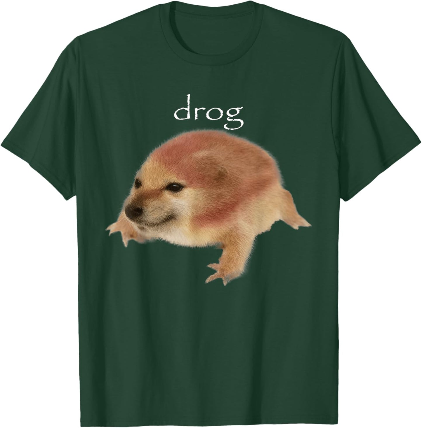 Cheems Drog Meme Funny brainrot Cursed Dog Frog Doge Meme T-Shirt - T-Shirt | Forest
