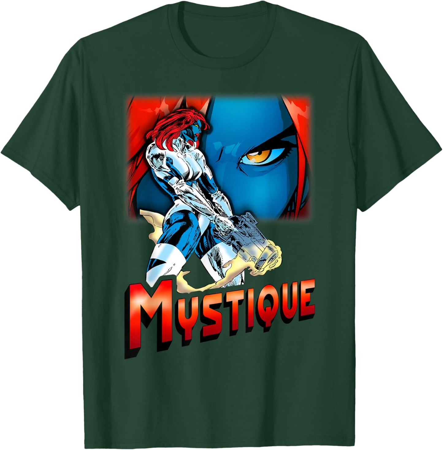 Marvel X-Men Mystique Weapons Ready Close-Up Graphic T-Shirt - T-Shirt | Forest