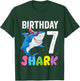 7th Birthday Shark Shirt JawSome Seven Year Old Kids T-Shirt - T-Shirt | Forest