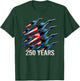 Patriotic Red White and Blue Fighter Jets 250 Years T-Shirt - T-Shirt | Forest