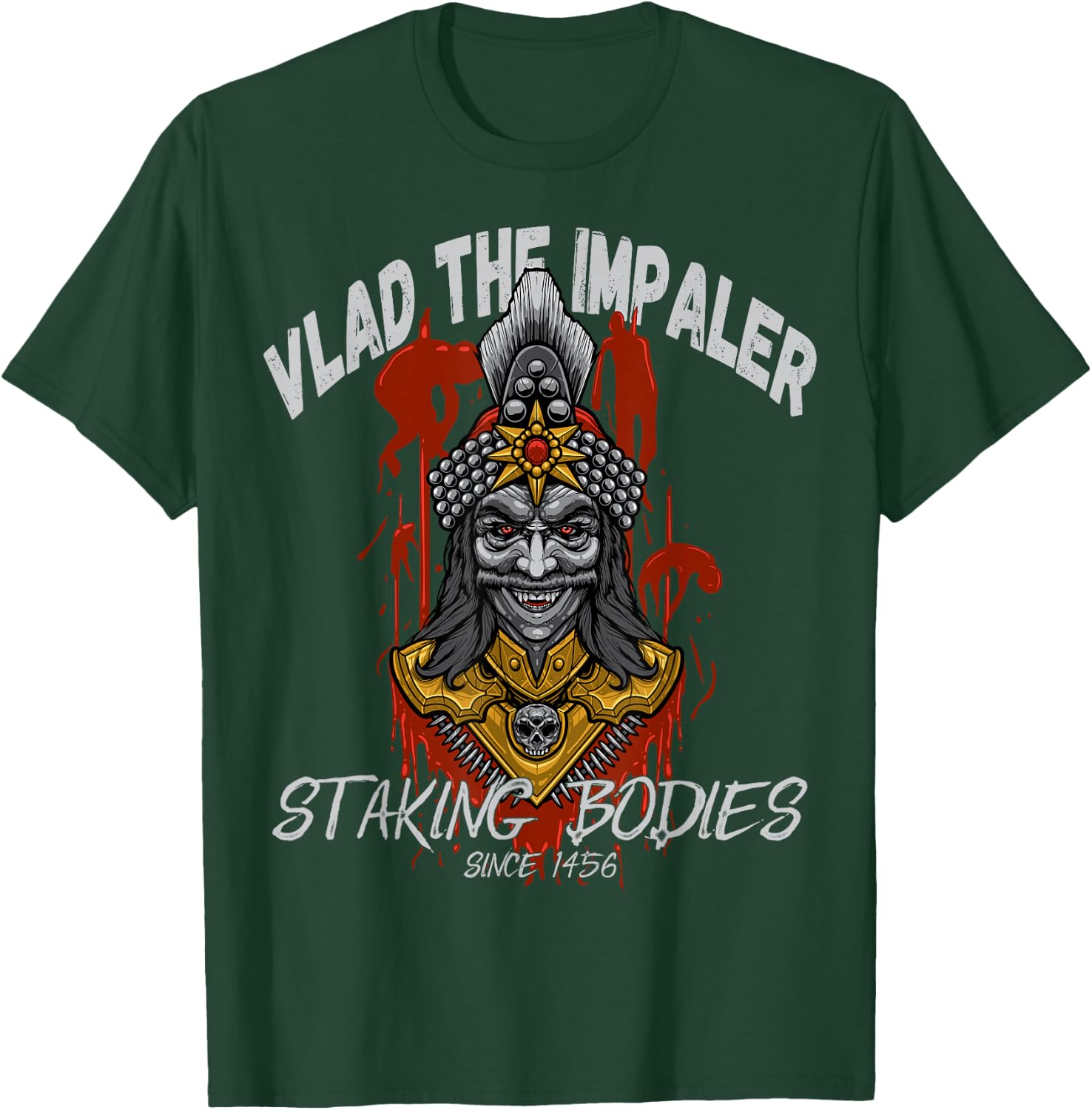 Vlad The Impaler Staking & Stacking Bodies! Vlad III Dracula T-Shirt - T-Shirt | Forest