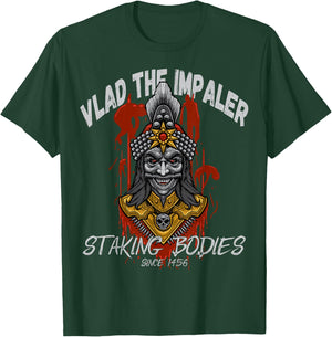Vlad The Impaler Staking & Stacking Bodies! Vlad III Dracula T-Shirt - T-Shirt | Forest