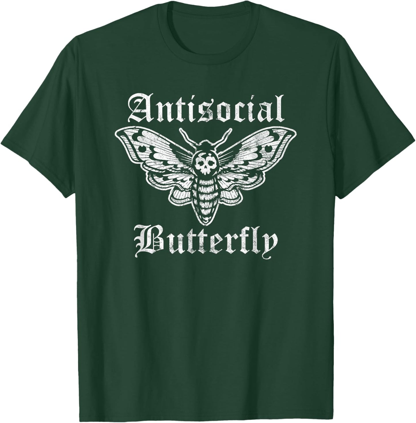 Funny Anti-Social Butterfly Introvert T-Shirt - T-Shirt | Forest