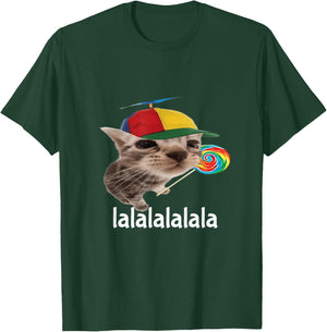 Silly Cat With Lollipop Meme Cat Lover T-Shirt - T-Shirt | Forest