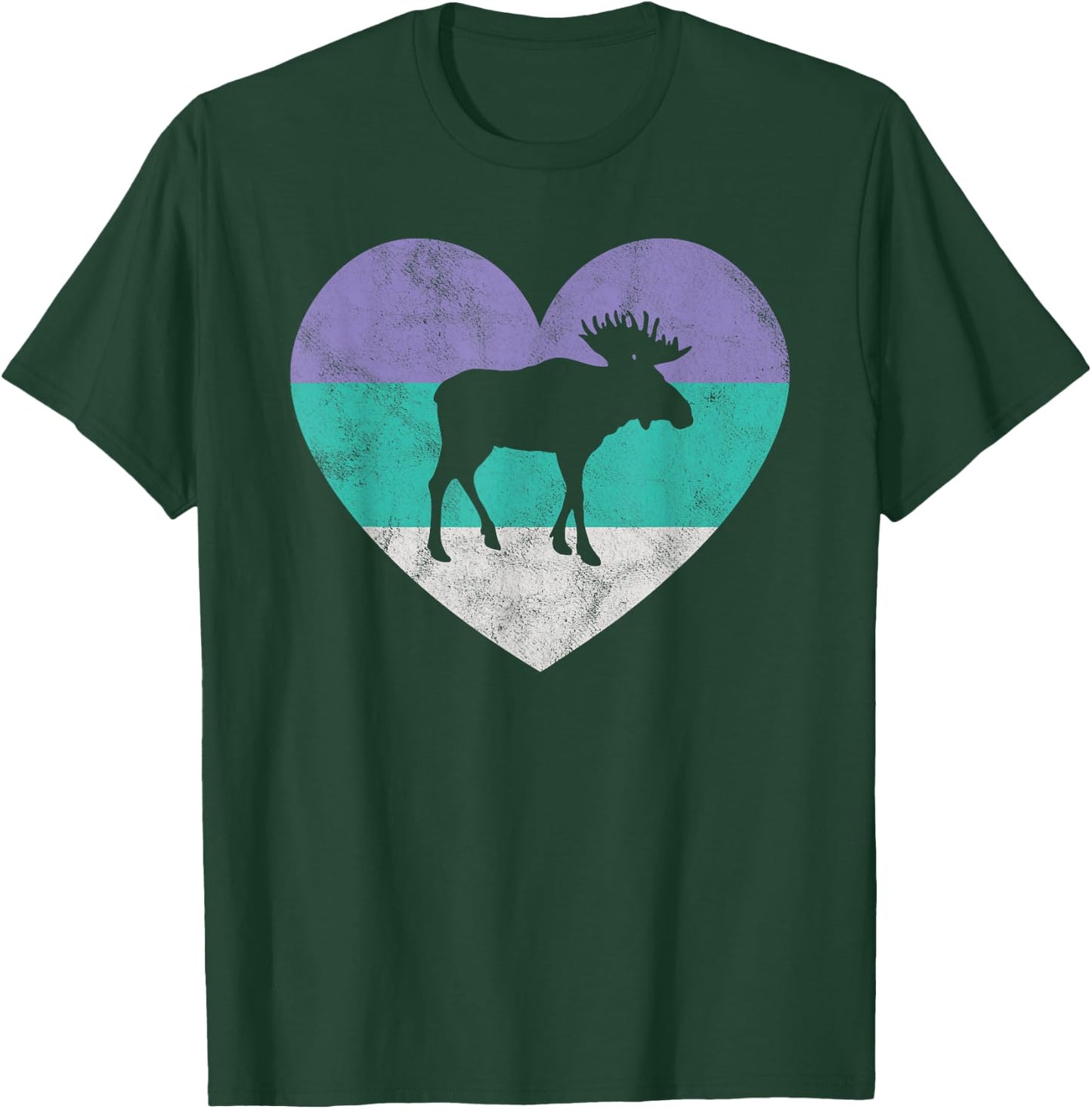 Moose Gift Shirt & Girls Retro Cute T-Shirt - T-Shirt | Forest
