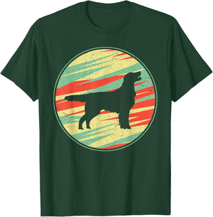 Flat Coated Retriever Retro Vintage Silhouette Cute T-Shirt - T-Shirt | Forest