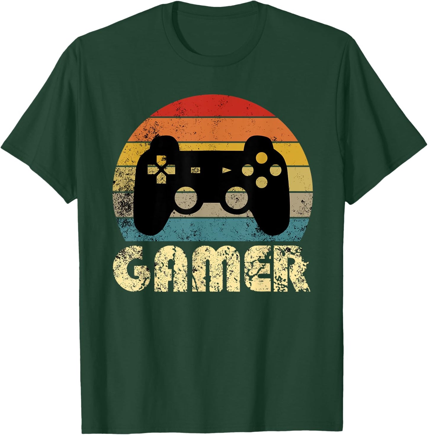 Retro Gamer Video Game Player Boys Teens Men T-Shirt - T-Shirt | Forest