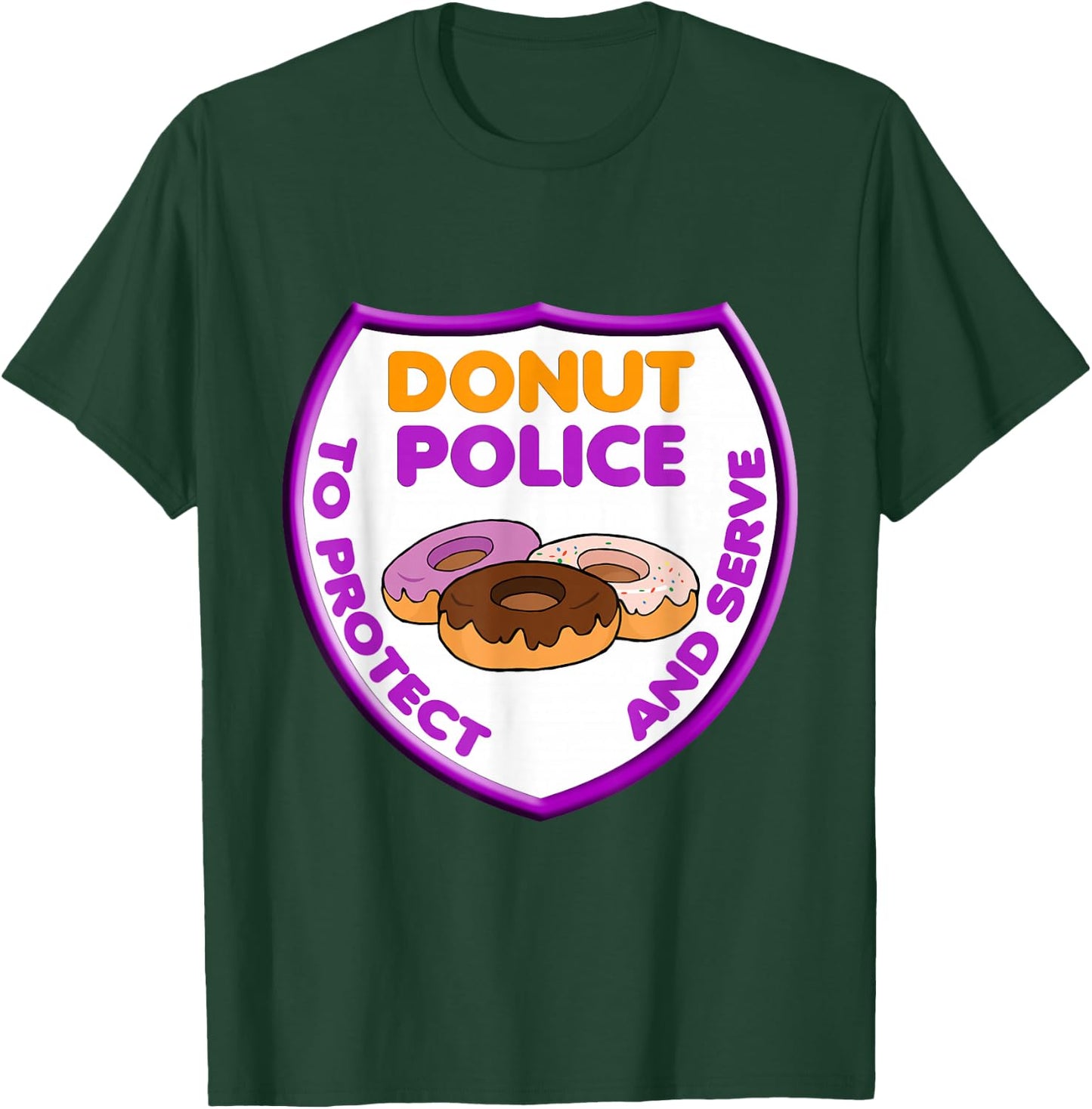Donut Police Doughnut T Shirt T-Shirt - T-Shirt | Forest