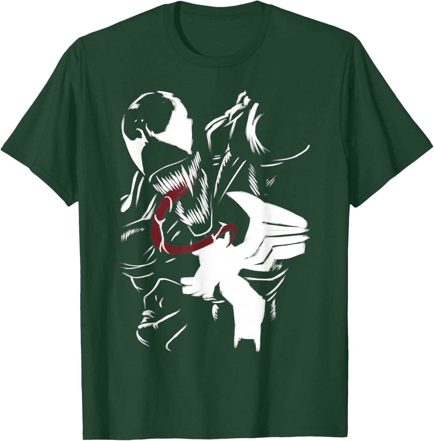 Marvel Venom Close Up Roar Paint Art Graphic T-Shirt - T-Shirt | Forest