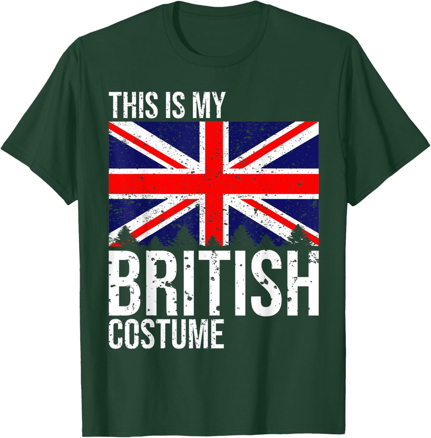 Vintage This is My British Flag Costume Design for Halloween T-Shirt - T-Shirt | Forest