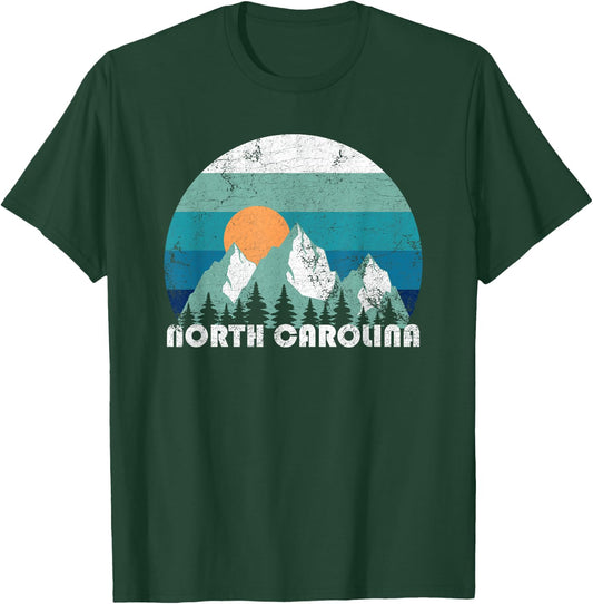 North Carolina State Retro Vintage T-Shirt - T-Shirt | Forest
