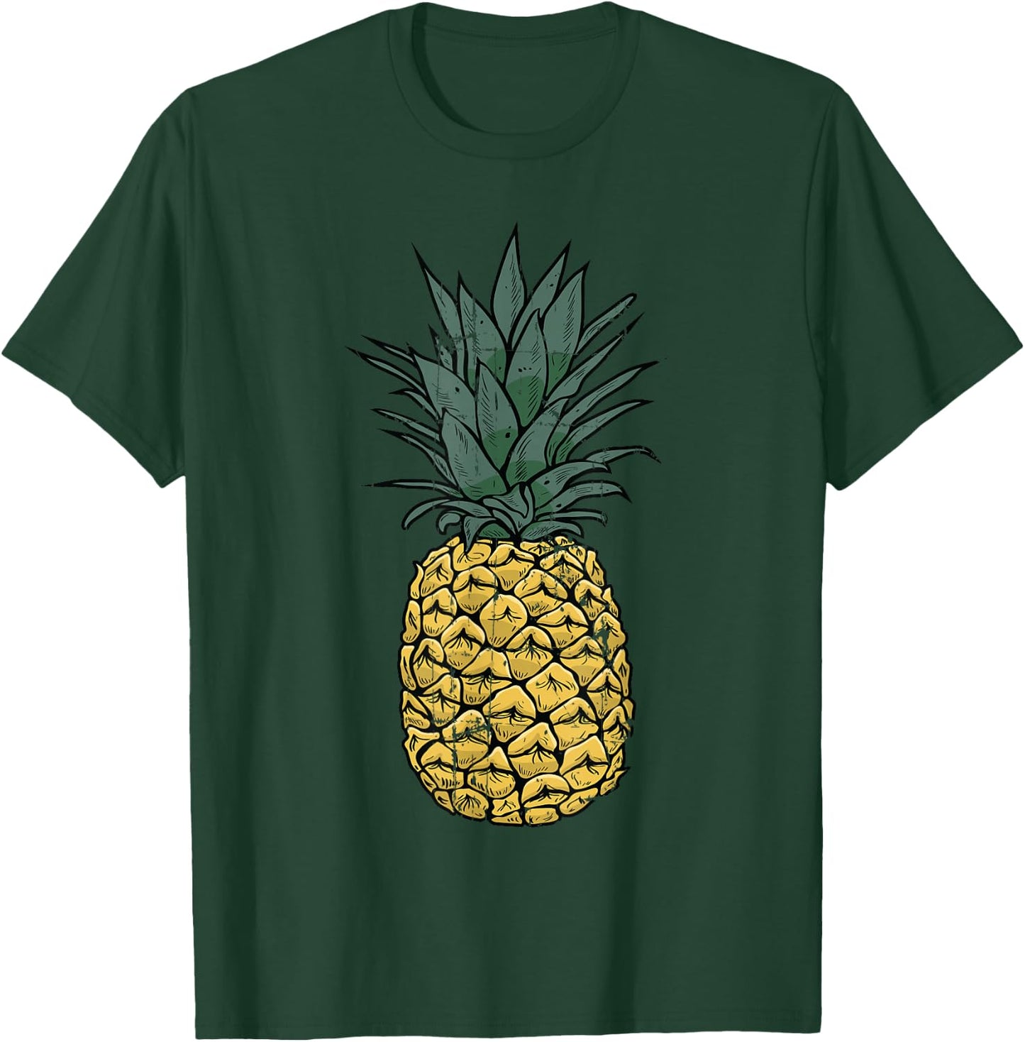Vintage Pineapple T Shirt, Cute Fruit Food Clothing, Pajama T-Shirt - T-Shirt | Forest