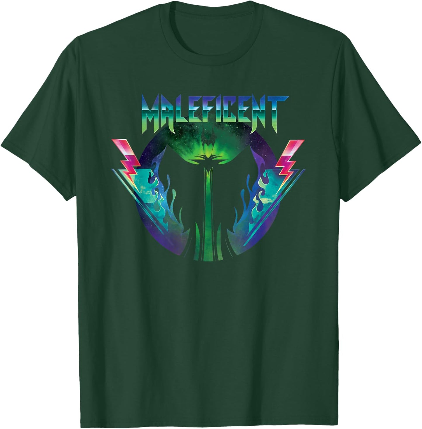 Disney Villains Maleficent 90s Rock Band Neon T-Shirt - T-Shirt | Forest