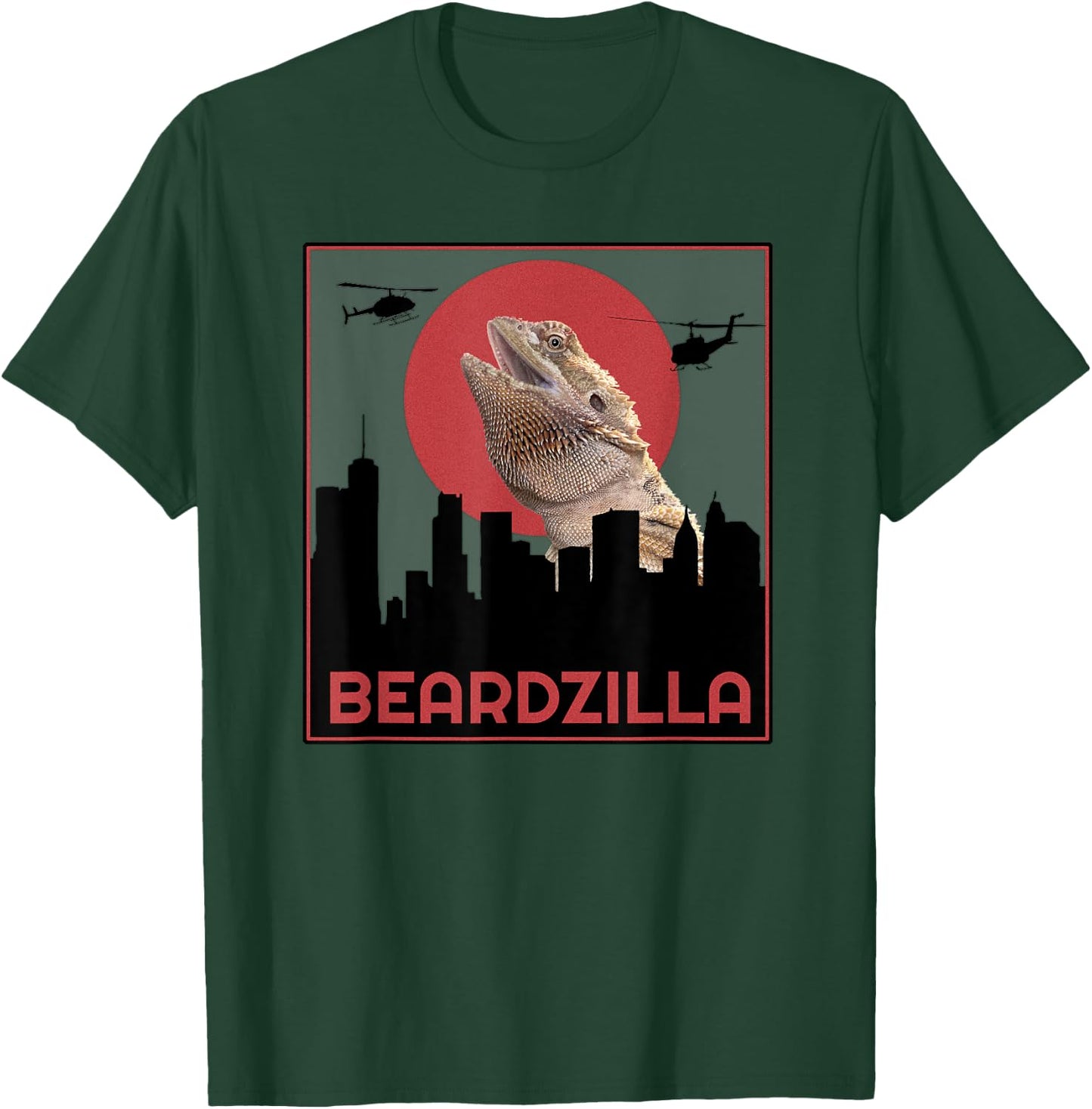 Beardzilla Bearded Dragon Funny T-Shirt - T-Shirt | Forest