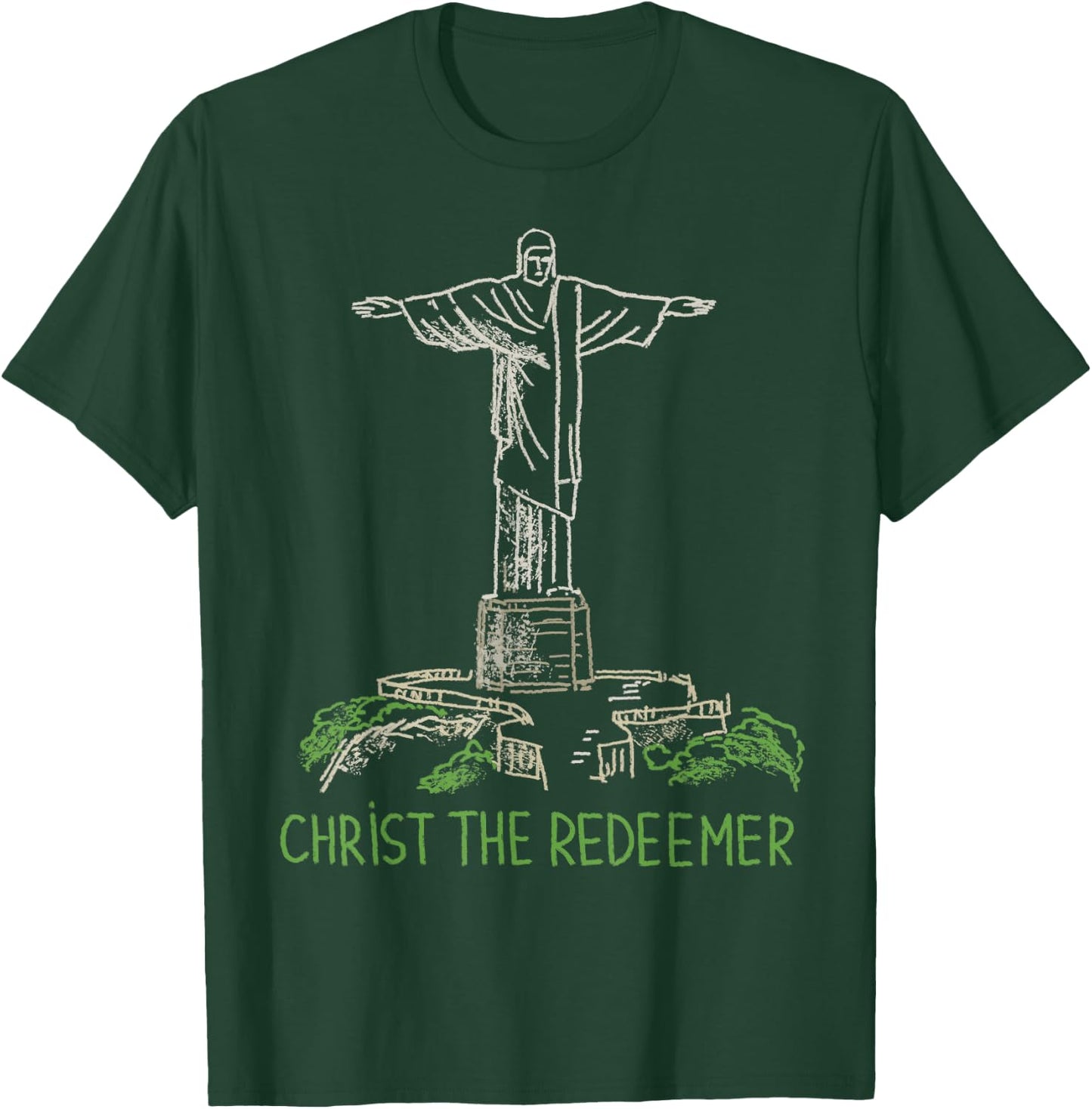 Christ the Redeemer T Shirt T-Shirt - T-Shirt | Forest
