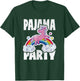 Pajama Party Retro Cute Unicorn Rainbow Bed Time PJ T-Shirt - T-Shirt | Forest