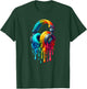 Dripping Paint Headphones Music Singing Singer Song T-Shirt - T-Shirt | Forest