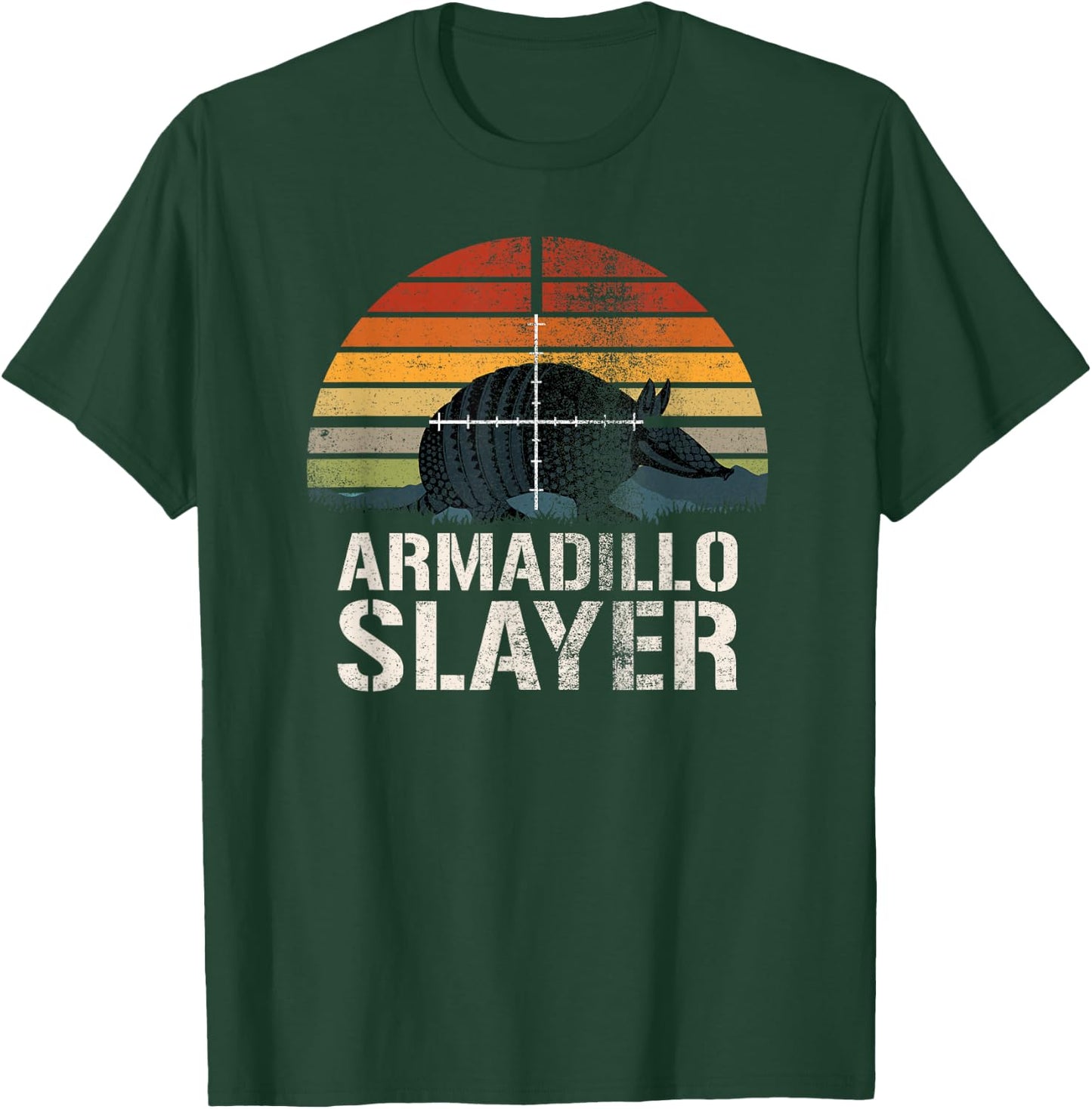 Vintage Sunset Armadillo Slayer Armadillo Hunter Gift T-Shirt - T-Shirt | Forest