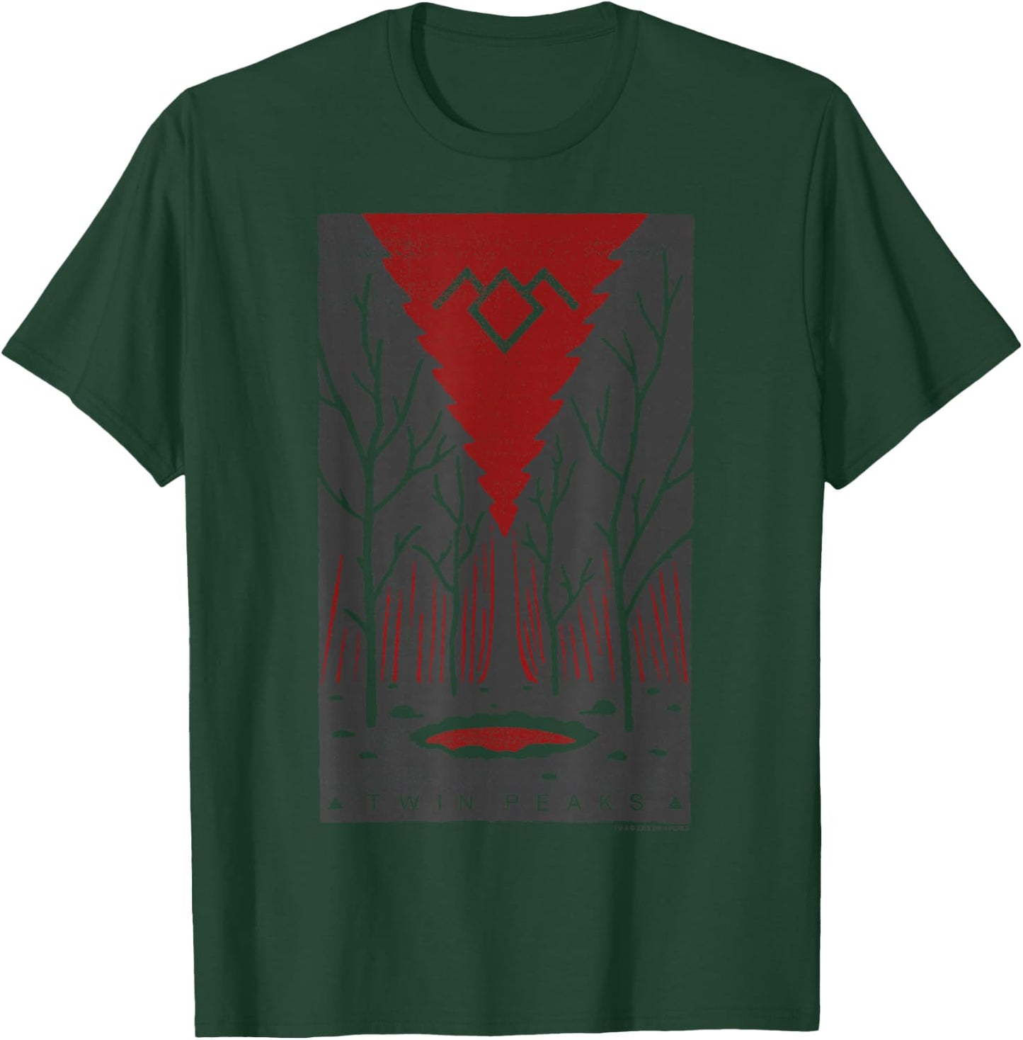 Twin Peaks Entrance Pastel Painted Poster Graphic T-Shirt - T-Shirt | Forest